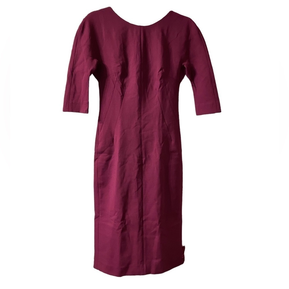 LUISA BECCARIA EGGPLNT MIDI DRESS